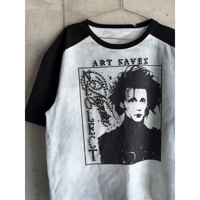 Custom Clothing Manufacturer Distressed Rhinestone Digital Print T-Shirt