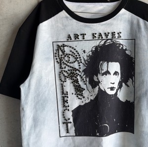 Custom Clothing Manufacturer Distressed Rhinestone Digital Print T-Shirt
