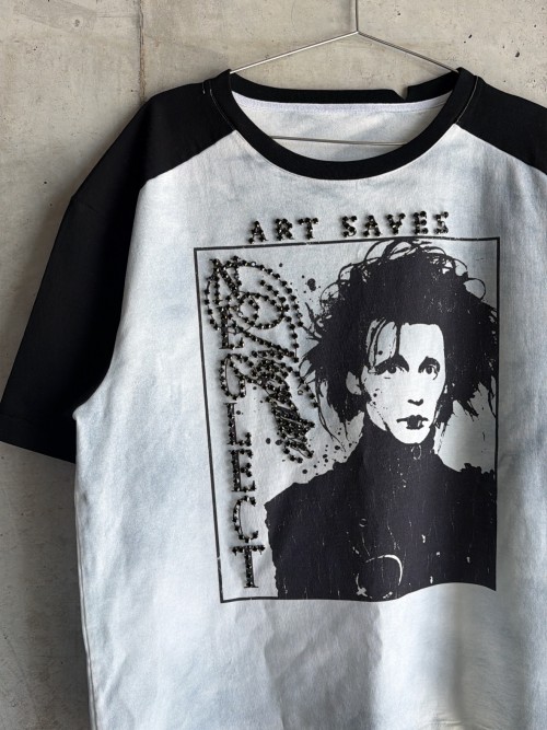 Custom Clothing Manufacturer Distressed Rhinestone Digital Print T-Shirt