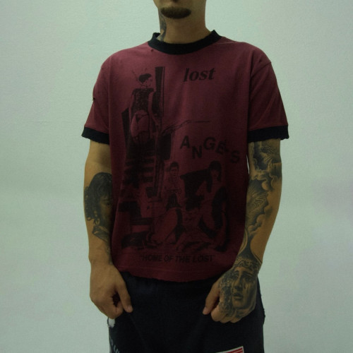 Custom Clothing Manufacturer Digital Printing Distressed Raw T-shirt
