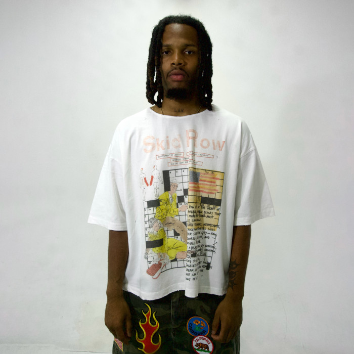 Custom Clothing Manufacturer Distressed-Print Short-Sleeve T-shirt