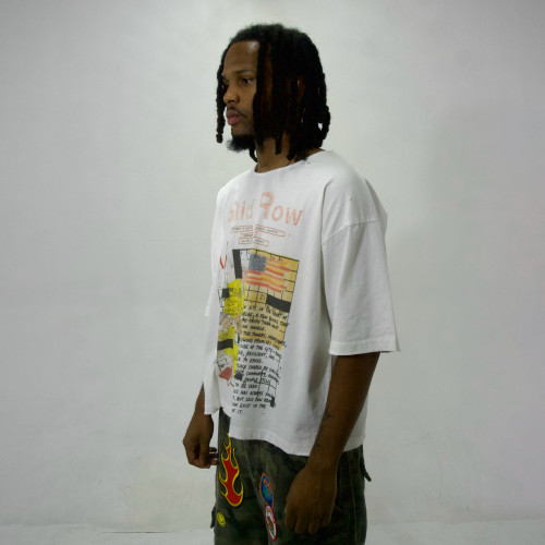 Custom Clothing Manufacturer Distressed-Print Short-Sleeve T-shirt