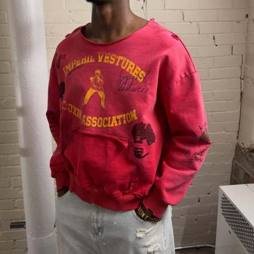 Custom Clothing Manufacturer Distressed Acid Wash Sweatshirt