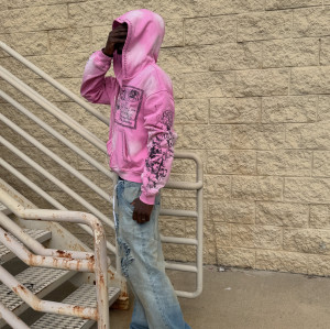 Custom Clothing Manufacturer Acid-Wash Distressed Zip-Up Hoodies