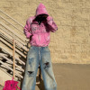 Custom Clothing Manufacturer Acid-Wash Distressed Zip-Up Hoodies