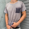 Custom Clothing Manufacturer Washed Distressed Pocket T-Shirt