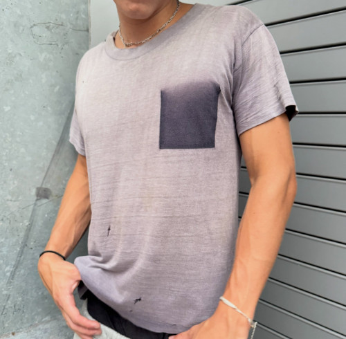 Custom Clothing Manufacturer Washed Distressed Pocket T-Shirt