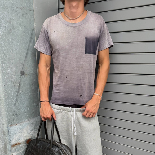 Custom Clothing Manufacturer Washed Distressed Pocket T-Shirt