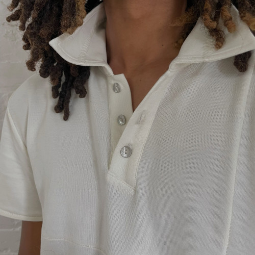 Custom Clothing Manufacturer Deconstructed Oversized Polo Shirt