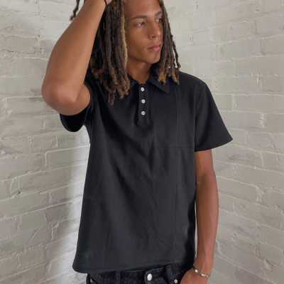 Custom Clothing Manufacturer Deconstructed Oversized Polo Shirt