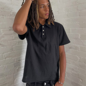 Custom Clothing Manufacturer Deconstructed Oversized Polo Shirt