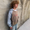 Custom Clothing Manufacturer Colorblock Doodle Art Crewneck