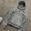 Custom Clothing Manufacturer Washed Arc Panel Zip Up Hoodie