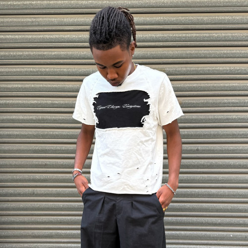 Custom Clothing Manufacturer Raw Edge Distressed Graphic Tee
