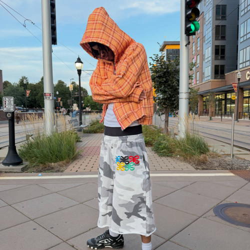 Custom Clothing Manufacturer Distressed Raw Hem Flannel Hoodie