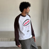 Custom Clothing Manufacturer Retro Sport Graphic Raglan Shirt