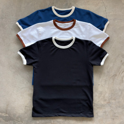 Custom Clothing Manufacturer Vintage Retro Crew Neck Ringer Tee
