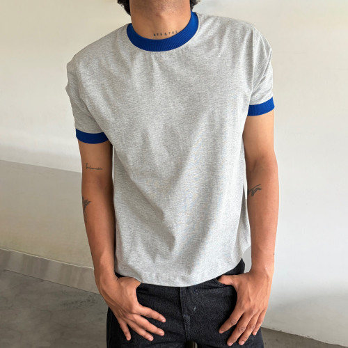 Custom Clothing Manufacturer Vintage Retro Crew Neck Ringer Tee