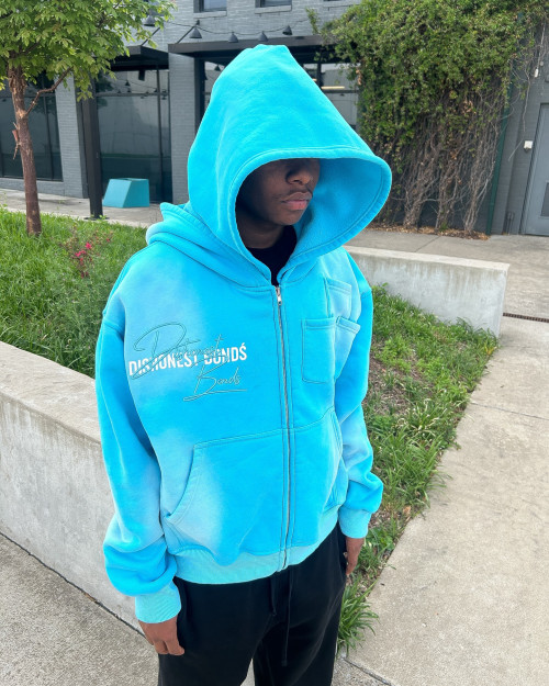 Custom Clothing Manufacturer Lavender Zip Up Hoodie Embroidered Logo