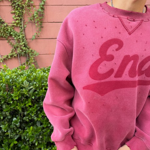 Custom Clothing Manufacturer Vintage Destroyed Letter Print Pullover