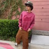 Custom Clothing Manufacturer Vintage Destroyed Letter Print Pullover