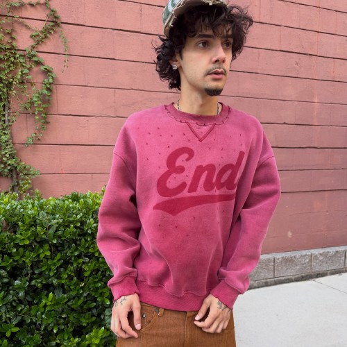 Custom Clothing Manufacturer Vintage Destroyed Letter Print Pullover