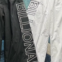 Custom Clothing Manufacturers embroidered nylon Elastic waist wide leg pants