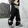Custom Clothing Manufacturers Embroidered Chenille Waist Cord Cotton Pants