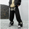 Custom Clothing Manufacturers Embroidered Chenille Waist Cord Cotton Pants