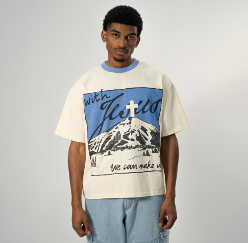 Custom Clothing Manufacturers Screen Printing Distressed Cotton T-shirt