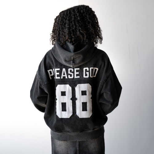 Custom Clothing Manufacturers Applique Embroidery Acid Wash Hoodies