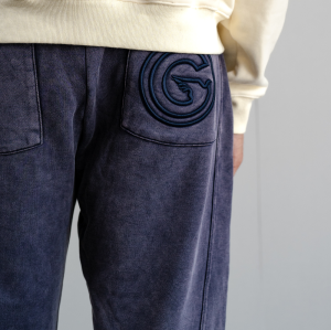 Custom Clothing Manufacturers Embroidered LOGO Acid Wash Sweatpants