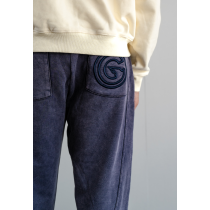 Custom Clothing Manufacturers Embroidered LOGO Acid Wash Sweatpants