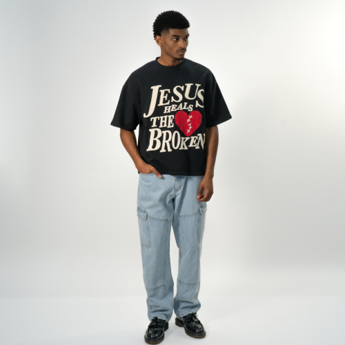 Custom Clothing Manufacturers Appliqué Embroidery 100% Cotton T-Shirt