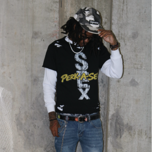 Custom Clothing Manufacturer Acid-Wash Distressed Faux Two-Piece T-Shirt