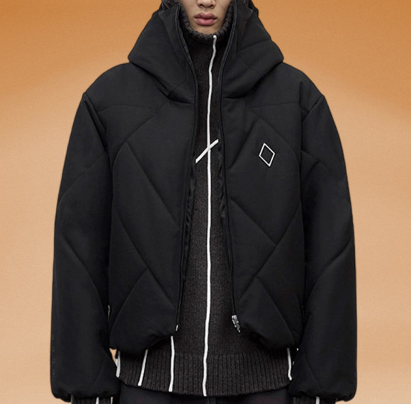 Custom Cashmere Puffer Jacket | Logo Embroidery Manufacturer | Full Zipper Puffer Jacket