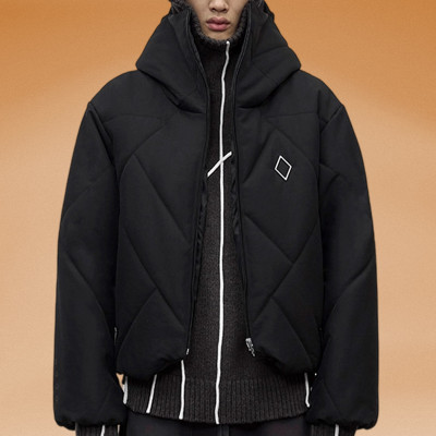 Custom Cashmere Puffer Jacket | Logo Embroidery Manufacturer | Full Zipper Puffer Jacket