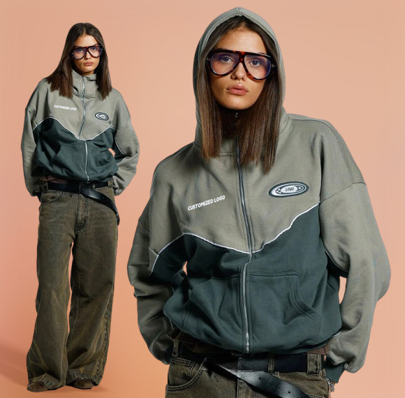 Custom High Quality Polyester Jacket | Streetwear Sports Jacket | Vintage Hoodie Jacket