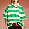 Custom High Quality T-shirts | Lapel Striped Patchwork | Oversized Streetwear Manufacturer