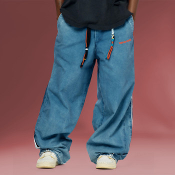 Custom Print Logo Jeans | Oversized Streetwear Manufacturer | Acid Washed Baggy Pants