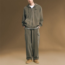 Manufacturer custom logo Tracksuit | Jogging Sweatsuit set Supplier | Acid Washed