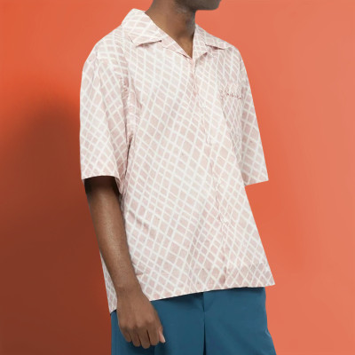 Wholesale Custom Cotton Shirt | Digital Print Logo | Oversize Streetwear Lapel Shirt