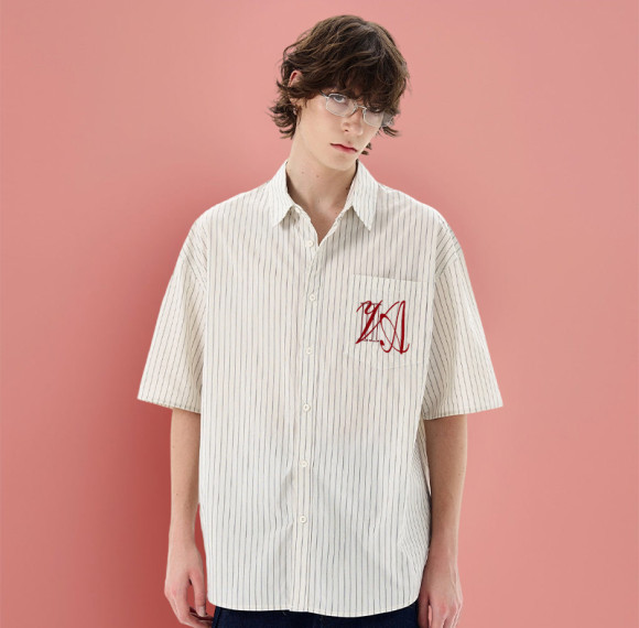 Custom Striped Print Shirts | 100% Organic Cotton | Oversize Simple Streetwear Supplier