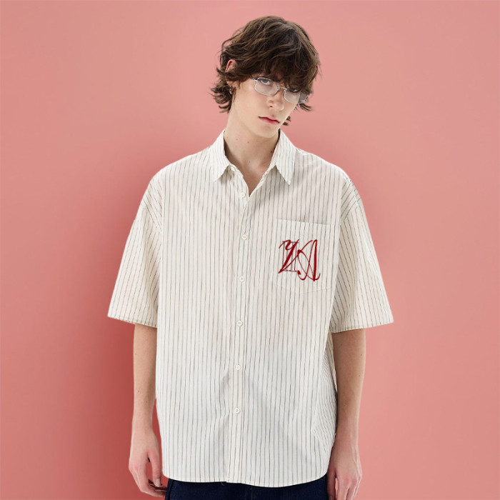 Custom Striped Print Shirts | 100% Organic Cotton | Oversize Simple Streetwear Supplier
