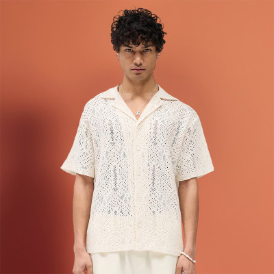 Custom Summer Mesh Shirts | Comfortable breathable Vintage Shirts | Simple Loose Streetwear