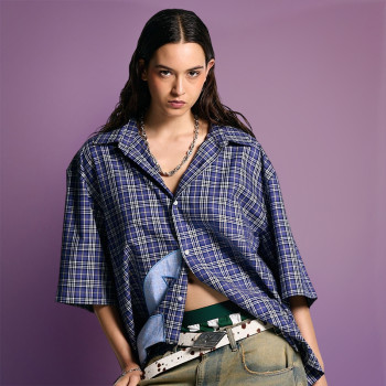 Custom unisex short-sleeved shirts | Loose casual V-neck shirt | Oversize Streetwear Supplier