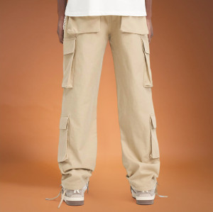 Custom Print Logo Pants | Summer Multi-pocket Cargo Pants | Loose Straight-leg Pants
