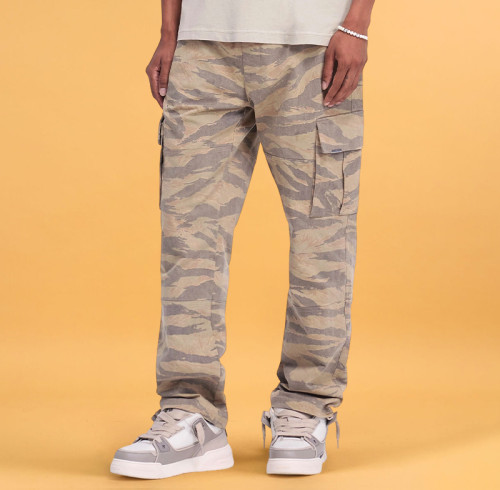 Custom High Quality Pants | Camouflage Cargo Pants | Loose Straight Cotton Camo Pants