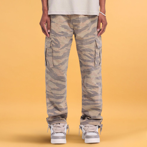 Custom High Quality Pants | Camouflage Cargo Pants | Loose Straight Cotton Camo Pants