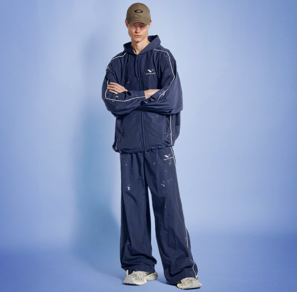 Custom Sport Jogging Tracksuits | Nylon Waterproof Hooded Coat | Gym Tracksuit